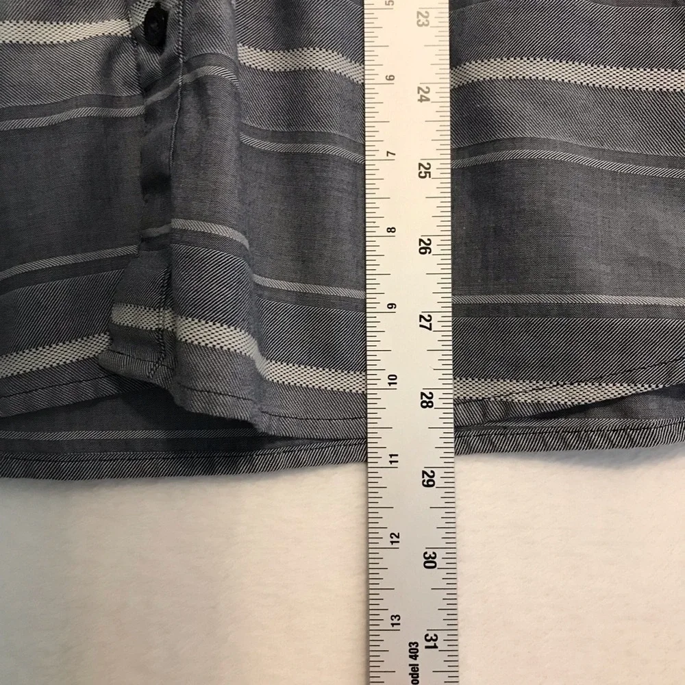 Patagonia Worn Wear Men's blue‎ stripe short sleeve Fezzman Shirt size large